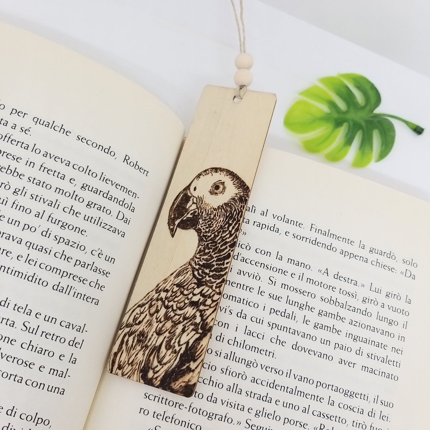 SEGNALIBRO "PAPPAGALLO CENERINO“