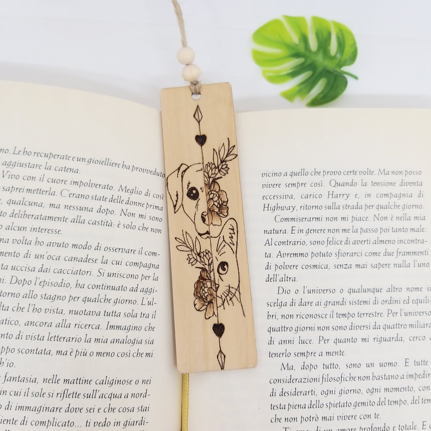 SEGNALIBRO "CANE E GATTO FLOWER“