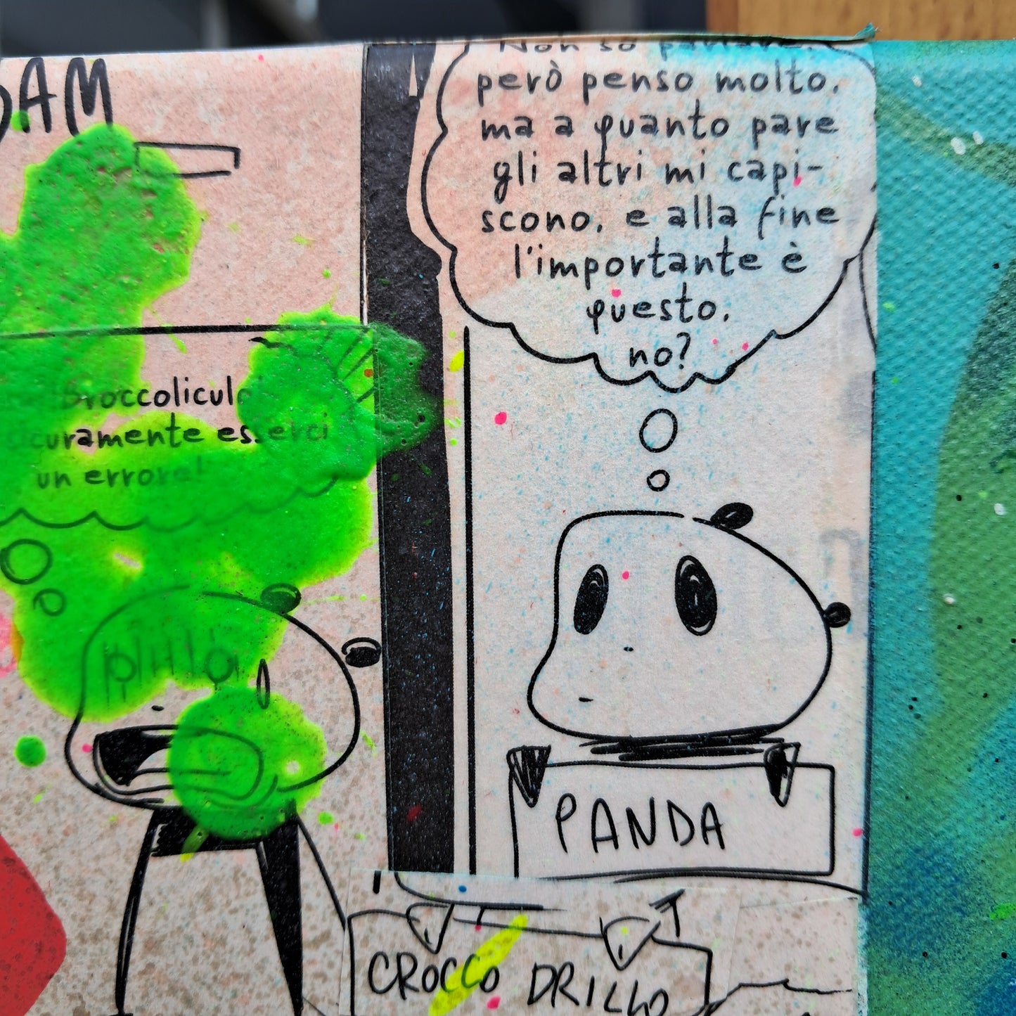 QUADRO "EVOLUZIONE?" PANDA 80X80