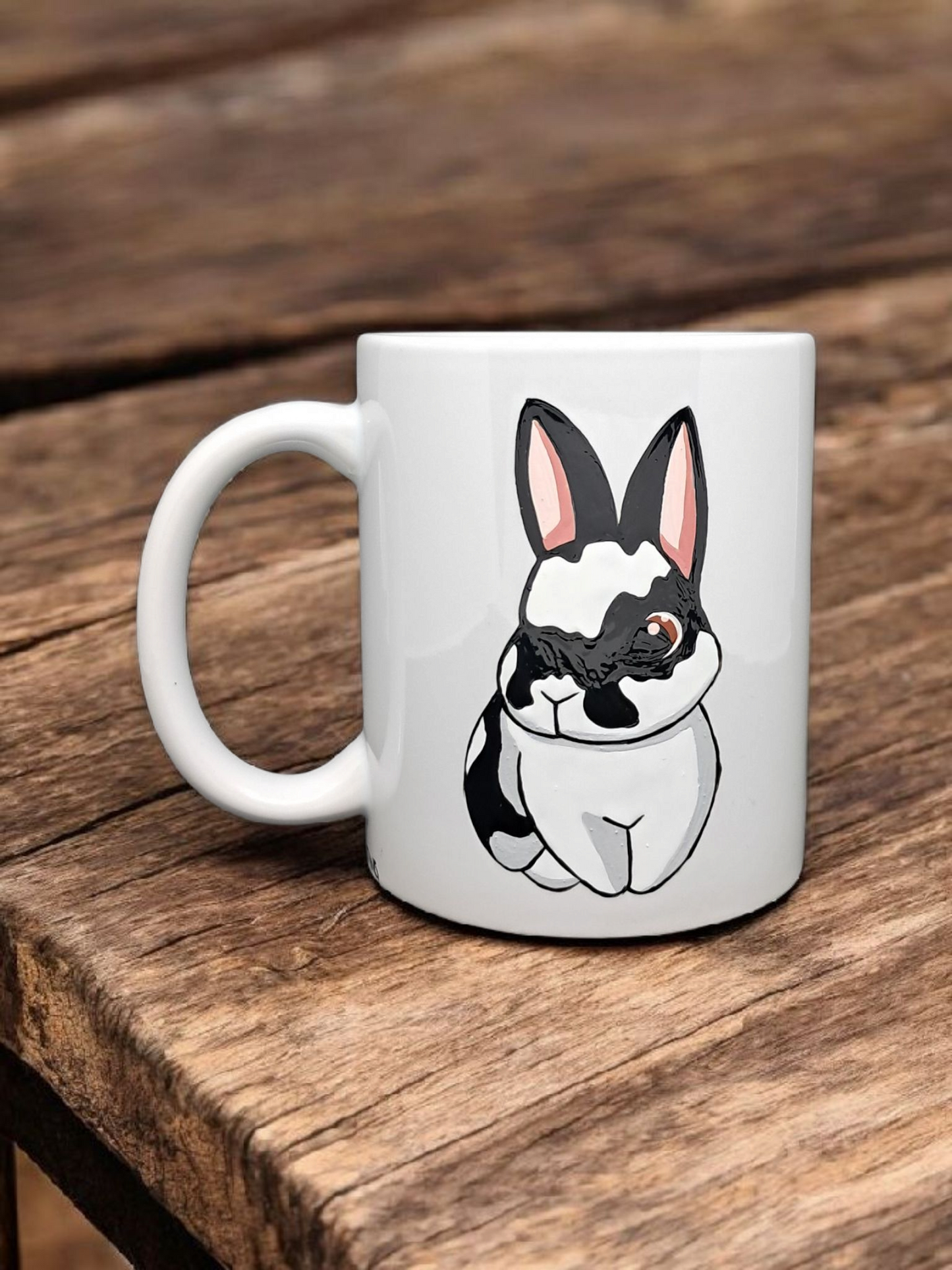 TAZZA CONIGLIO BIANCO E NERO