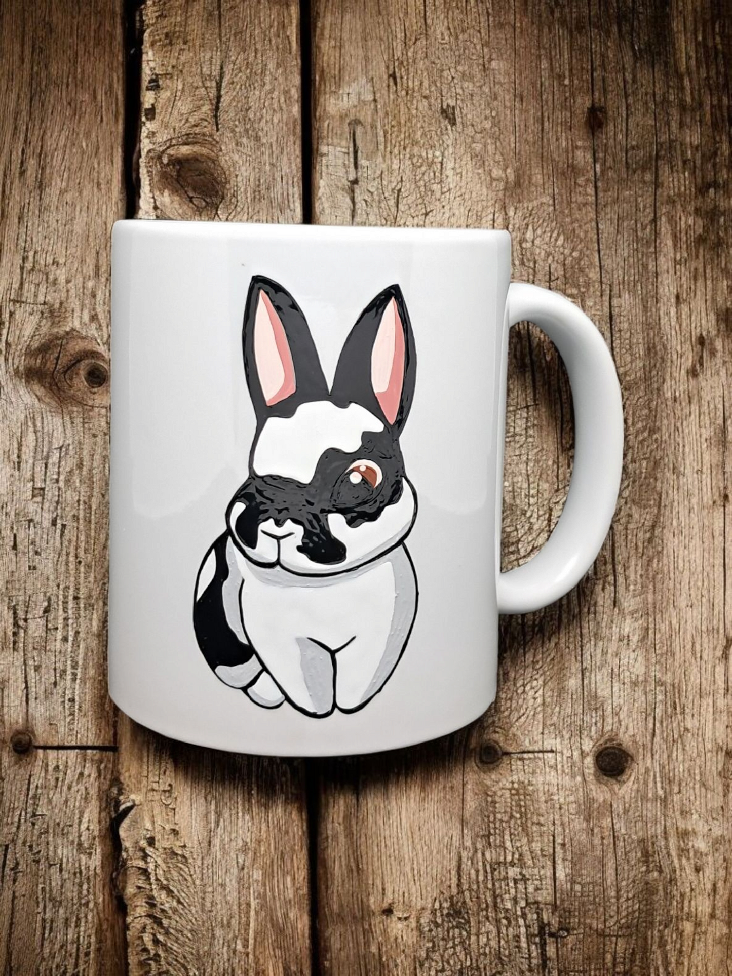 TAZZA CONIGLIO BIANCO E NERO