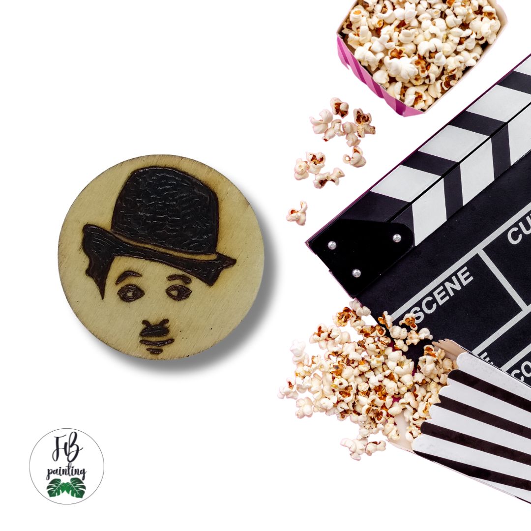 CALAMITA IN LEGNO - CHARLIE CHAPLIN