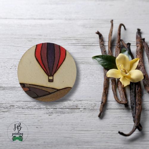 CALAMITA IN LEGNO - MONGOLFIERA