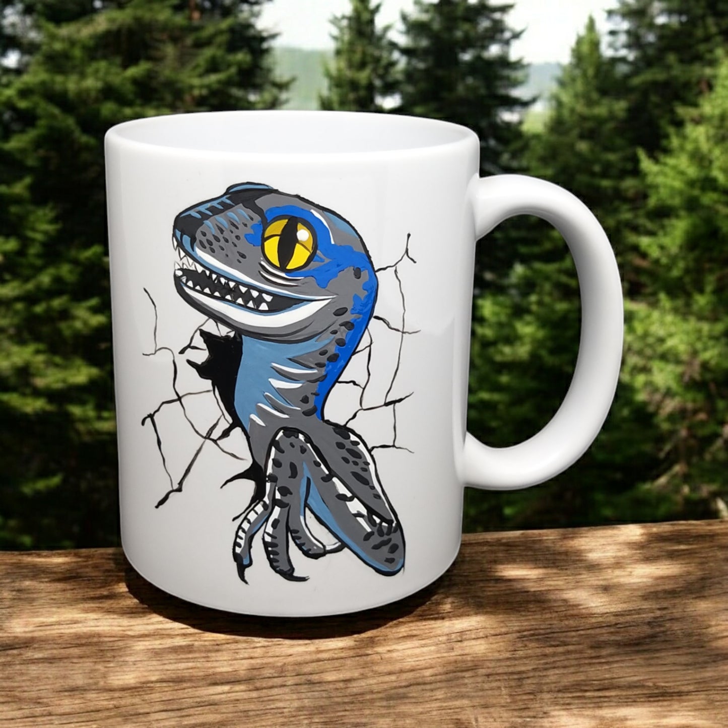 TAZZA JURASSIC PARK - VELOCIRAPTOR BLUE #123