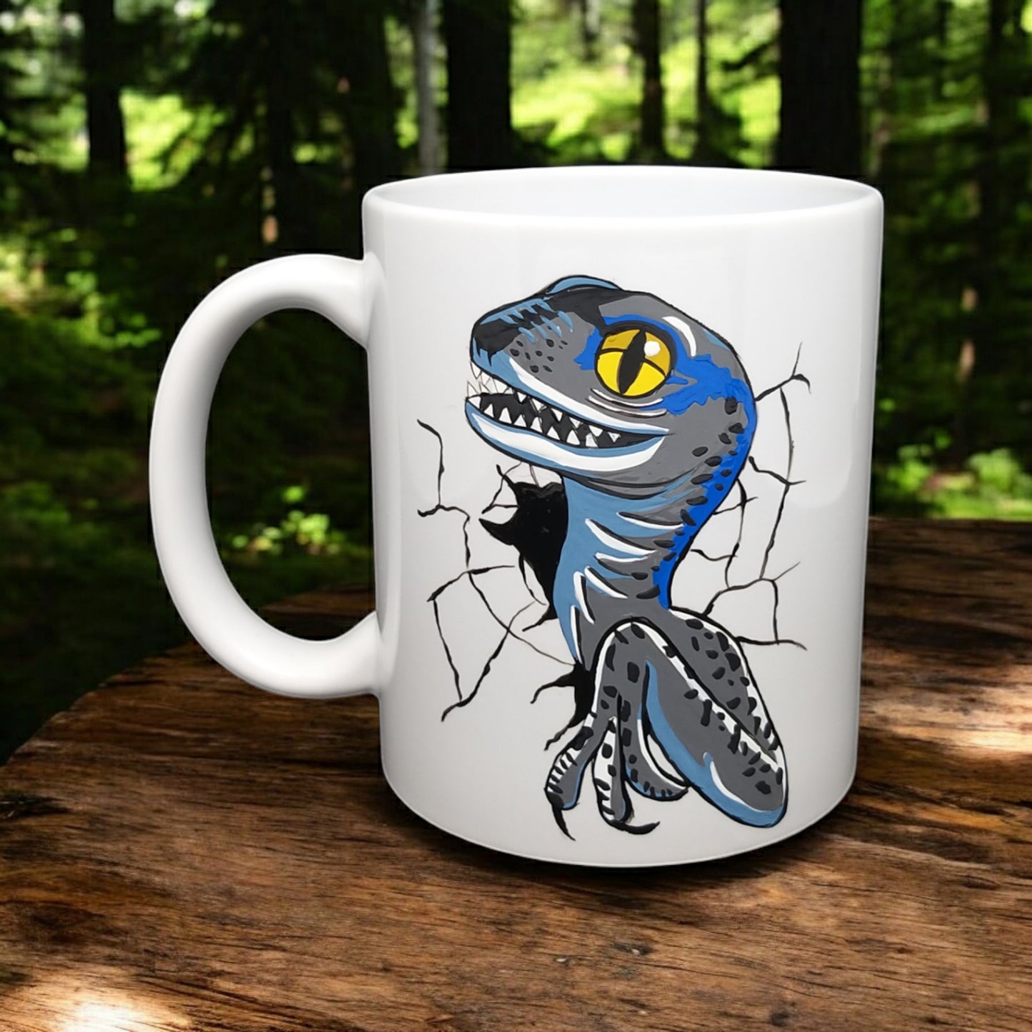 TAZZA JURASSIC PARK - VELOCIRAPTOR BLUE #123