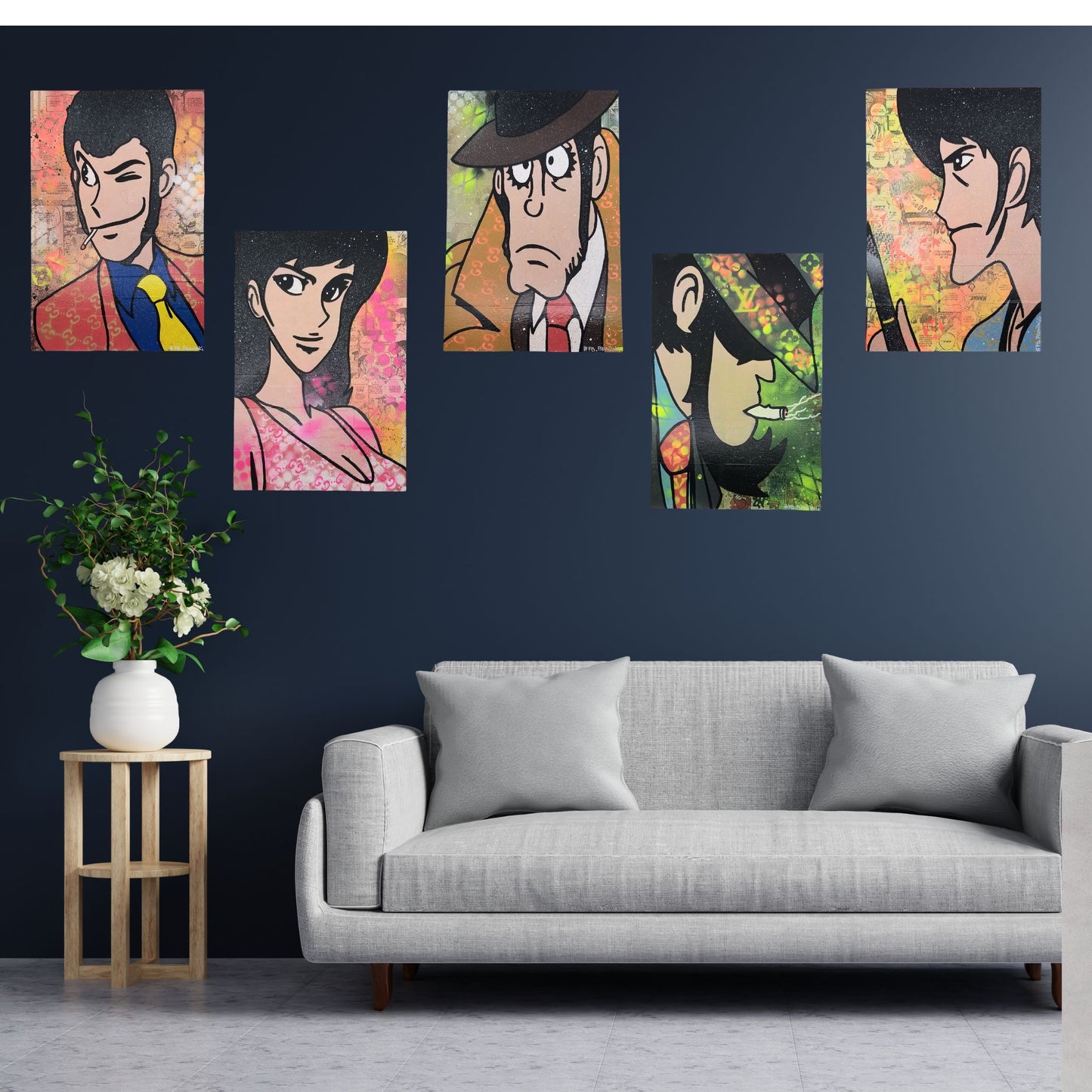 PANNELLO MDF "Lupin" - Serie completa 5 pannelli
