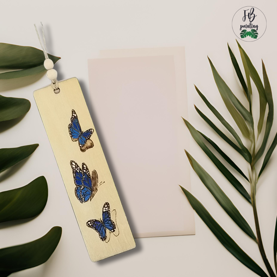 SEGNALIBRO "FARFALLE AZZURRE“