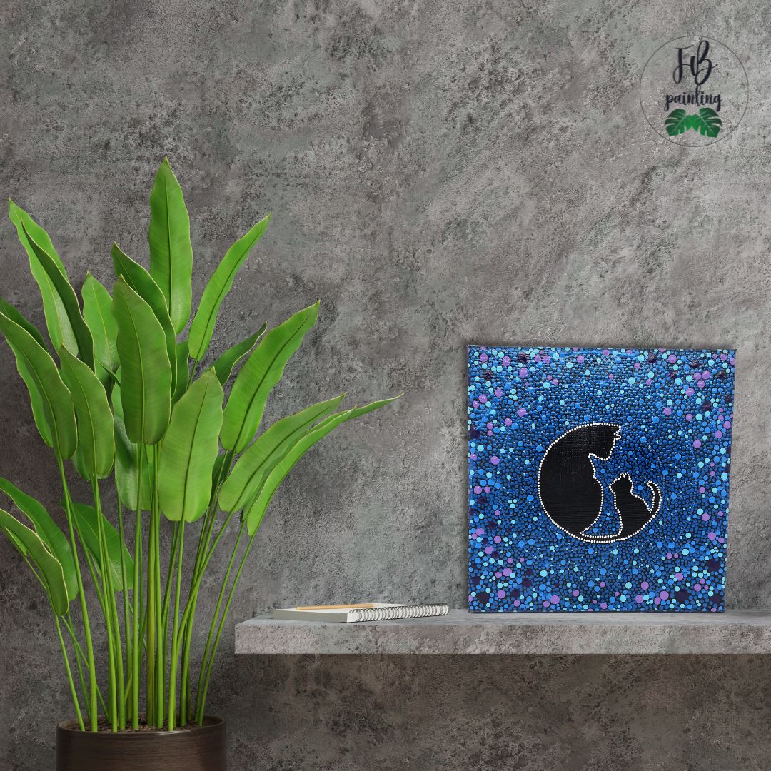 QUADRO 20X20 "GATTI LOVE"