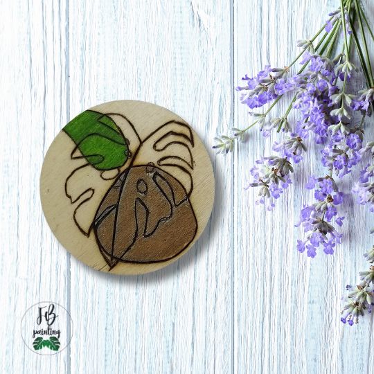 CALAMITA IN LEGNO - MONSTERA